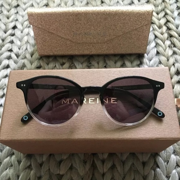 Mareine Accessories - MAREINE Sunglasses Round Black Shades Ombré Frame